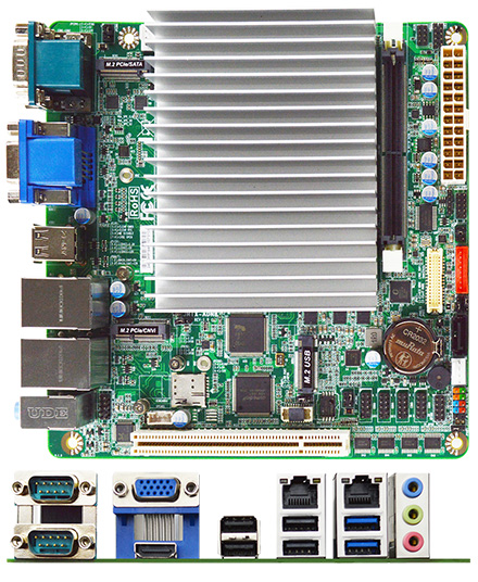 Jetway JMTX-ADN8-N97000 Mini-ITX (Intel N-Series (Alder Lake), 6x USB, 2x RS232, 2x LAN) <b>[FANLESS]</b>