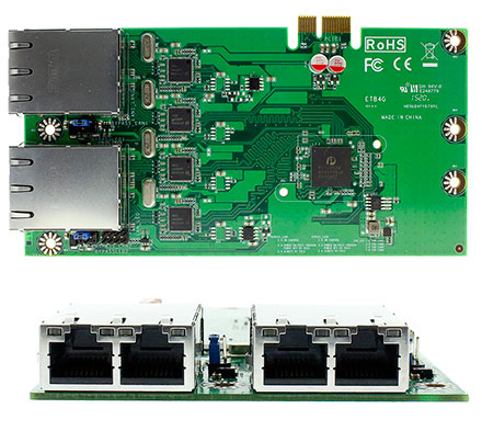 Jetway ADD-ON ETB4B (4x GigaLAN Bypass, Intel) [NF9HG-2930, NF9HB-2930]