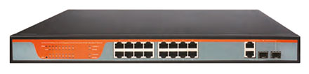 Jetway JRL116MP-2F-M (1U Managed LAN Switch, 16x 100MBit, POE)